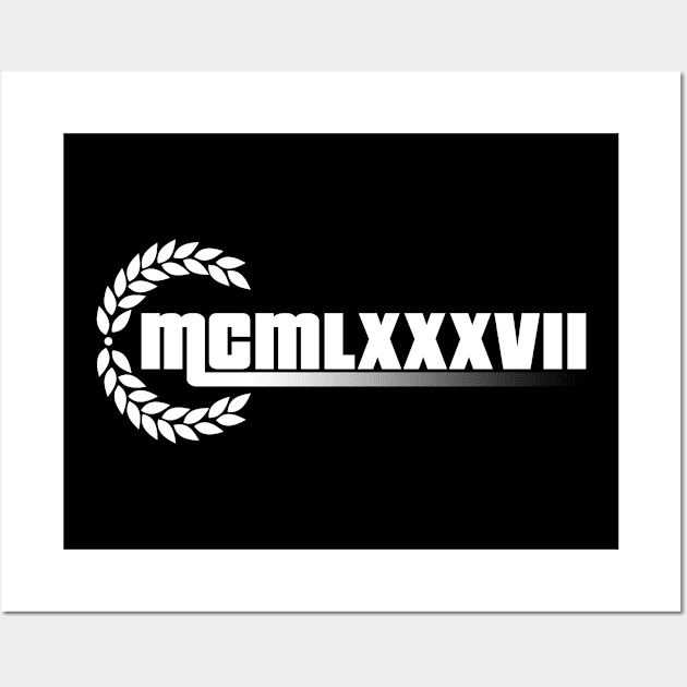 1987 Roman numerals Wall Art by hoopoe